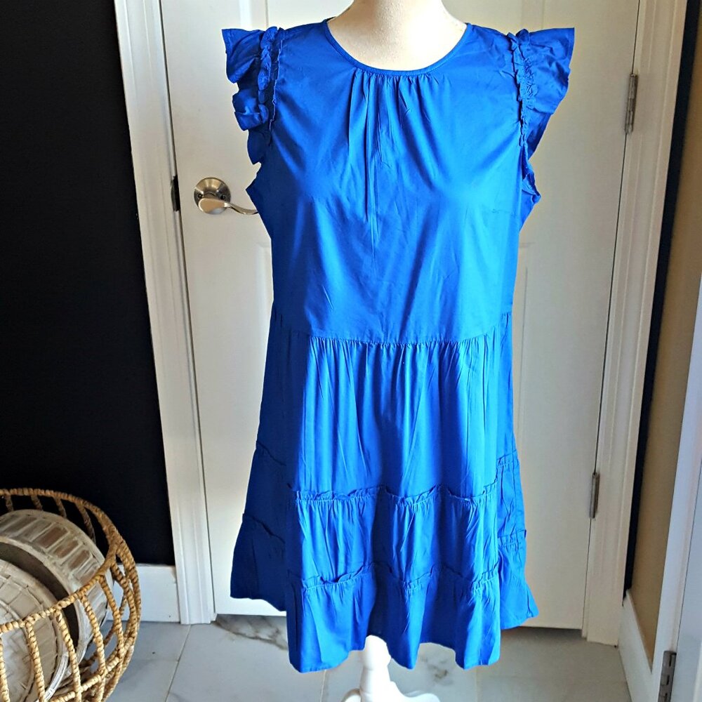 NWOT! BRILLIANT BLUE BOHO DRESS By LOFT